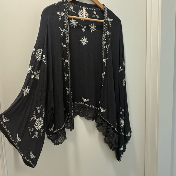 Free People Embroidered Kimono Cover Up - Picture 2 of 6